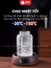 Hũ thủy tinh Borosilicate có van xả khí, hủ đựng thực phẩm kín khí cao cấp, chống ẩm mốc PHALEDO ảnh 6