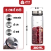 Lọ Rắc Gia Vị Thủy Tinh, Hủ Gia Vị 3 Chế Độ Rắc,Xoay 360, Thủy Tinh Cao Cấp An Toàn Sức Khỏe PHALEDO ảnh 12
