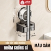 Móc treo cây lau nhà, kẹp chổi dán tường inox 304 đa năng, chống gỉ - miễn phí keo dán chịu lực 20kg ảnh 10