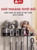 Kệ Đựng Bàn Chải Đánh Răng Kèm Cốc Không Khoan Đục, Kệ Nhà Tắm Để Máy Sấy Tóc Cao Cấp Không Gỉ Sét ảnh 9