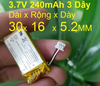 Pin sạc tai nghe 3.7V Lipo chuyên tai nghe bluetooth thiết bị cầm tay