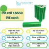 pin 18650 EVE xanh dung lượng 2500mah 12c xả 30a