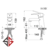 voi-nong-lanh-lavabo-caesar-b430cp-b430cu
