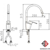 voi-bep-american-standard-wf-5623-seva-nong-lanh