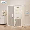 Tủ kệ nhựa cho bé và người lớn FINLEY Oscar đựng đồ chơi, quần áo, đồ dùng, kệ sách vở, tủ giày màu trắng xám - FL-0055 (Size S/ M/ L)