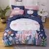 Bộ ga giường 4 món hình hoạt in 5D in theo yêu cầu Cotton Terry 02