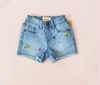 Quần Short jean bé gái cầu vồng màu xanh nhạt