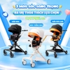 Xe đẩy cho bé gấp gọn du lịch gọn nhẹ Chilux M06 (đèn xe phát sáng) màu đen