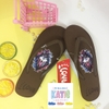 Dép kẹp nữ Feetlove 1 cm nâu hình con sói