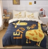 Bộ ga giường 4 món hình hoạt in 5D in theo yêu cầu Cotton Terry 04