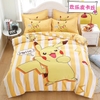 Bộ ga giường 4 món hình hoạt in 5D in theo yêu cầu Cotton Terry 04
