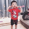 Đồ bộ bé trai chuột Mickey áo đỏ quần xanh đen