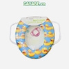 Bệ Lót Ngồi Thu Nhỏ Bồn Cầu CAYABE Hoạt Hình Disney Có Tay Vịn Vịt Vàng Cho Bé