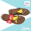 Dép Lào Feetlove 3 cm nâu hình con dơi