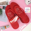 Dép kẹp nữ Feetlove 5 cm đỏ hình con thỏ