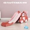 Cầu trượt kèm khung bóng rổ hình ô tô Toys House WM21B061-P màu hồng