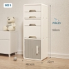 Tủ kệ nhựa cho bé và người lớn FINLEY Oscar đựng đồ chơi, quần áo, đồ dùng, kệ sách vở, tủ giày màu trắng xám - FL-0055 (Size S/ M/ L)