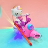 Đồ chơi có đèn pin cho bé mèo Hello Kitty lái xe hơi