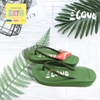 Dép kẹp nữ Feetlove 3 cm xanh lá hình logo Feetlove