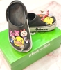 Dép cá sấu Crocs Band đế cao màu đen viền trắng