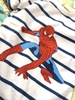 Áo thun bé trai Spiderman sọc ngang màu trắng