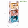 KỆ NHỰA 3 TẦNG HÌNH GẤU CAYABE 3 MÀU PASTEL ĐỰNG ĐỒ CHƠI, BỈM SỮA, SÁCH VỞ ĐA NĂNG