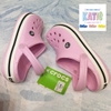 Dép cá sấu Crocs Band màu Hồng nhạt đế viền đen