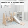 Cầu trượt - xích đu - cột bóng rổ tên lửa cho bé CAYABE Holla màu hồng