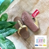 Dép kiểu nữ Feetlove cao cấp cao 3 cm - Dép kẹp chuỗi hạt vàng