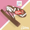 Dép kẹp nữ Feetlove 3 cm nâu hình con kiến
