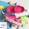 Dép cá sấu Crocs trẻ em DREW màu hồng đậm