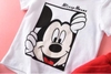 Đồ bộ bé trai chuột Mickey áo trắng quần đỏ