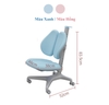 Ghế học sinh chống gù, chống cận cho trẻ em màu xanh CB-808
