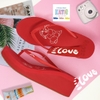 Dép kẹp nữ Feetlove 5 cm đỏ hình con thỏ