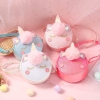 Túi chéo tròn bé gái CAYABE ngựa Pony màu hồng nhạt