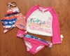 Set đồ bơi bé gái (Áo bơi tay dài + tankini + quần bơi) màu hồng