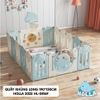 Quây cũi nhựa - bóng rổ khủng long CAYABE Holla màu xanh trắng (tặng kèm thảm, bóng)