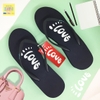 Dép kẹp nữ Feetlove 5 cm màu xanh đen logo Feetlove