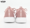 Giày lười thể thao slipon nữ màu hồng nude chính hãng Urban vải mesh thoáng khí