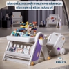 Bộ bàn ghế nhựa - bảng vẽ cho bé 2 mặt FINLEY phi hành gia 5 in 1 cho bé ngồi học, vẽ, ăn và chơi Lego màu trắng - FL-0044