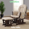 Ghế lắc thư giãn CAYABE cực êm có gác chân cho mẹ bầu và người lớn màu nâu be