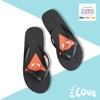 Dép kẹp nữ Feetlove 3 cm đen hình con dơi
