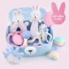 Set Đồ Chơi Sơ Sinh Xúc Xắc Gặm Nướu Thỏ Hồng CAYABE Goryeo Baby 9 Món Cho Bé