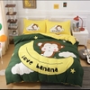 Bộ ga giường 4 món hình hoạt in 5D in theo yêu cầu Cotton Terry 04