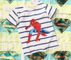 Áo thun bé trai Spiderman sọc ngang màu trắng