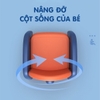 Ghế nhựa cho bé ngồi chơi, ghế ăn cho bé hình khủng long CAYABE Holla màu cam