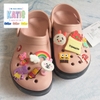 Dép cá sấu Crocs Band màu Hồng nhạt đế lính