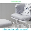 Ghế lắc thư giãn cho mẹ bầu và người lớn FINLEY 3 chức năng cực êm có chỉnh độ ngả lưng, có khóa GL003 - Khung trắng nệm xám (58B)