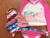 Set đồ bơi bé gái (Áo bơi tay dài + tankini + quần bơi) màu hồng
