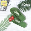 Dép kẹp nữ Feetlove 3 cm xanh lá hình logo Feetlove